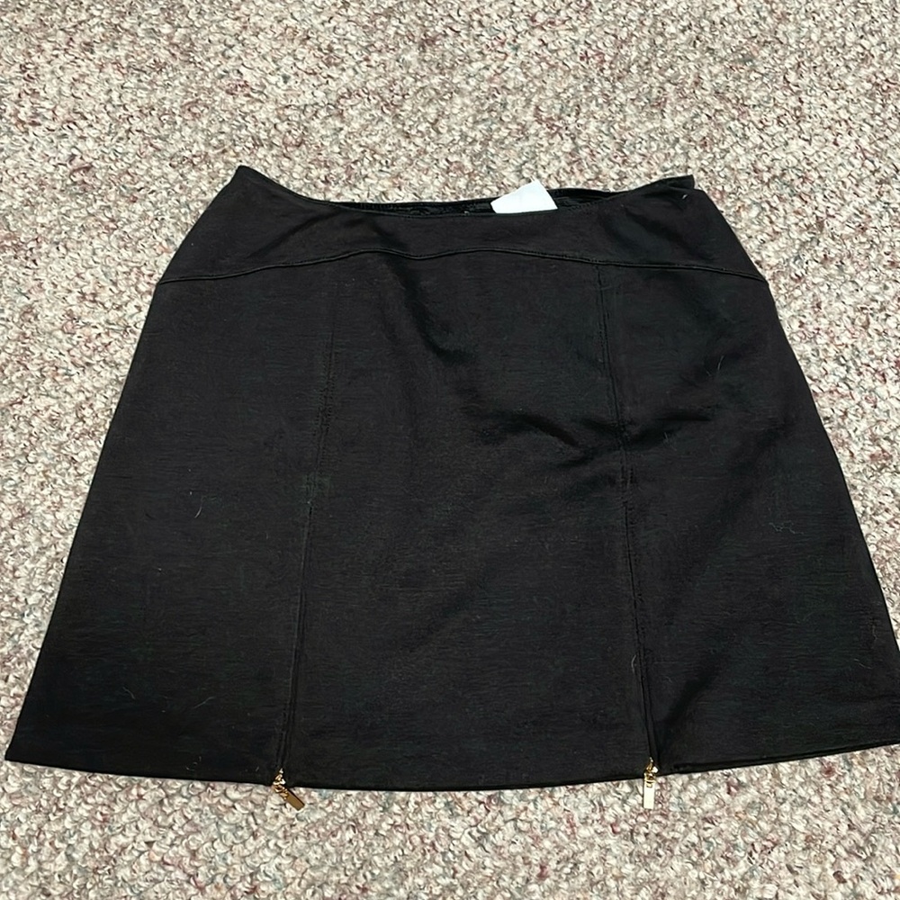 Cooperative double zip mini skirt